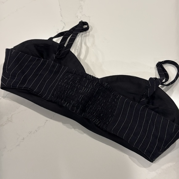 Favorite Daughter | The Ex-Boyfriend Bra Black Pinstripe | Size XS - Picture 5 of 8